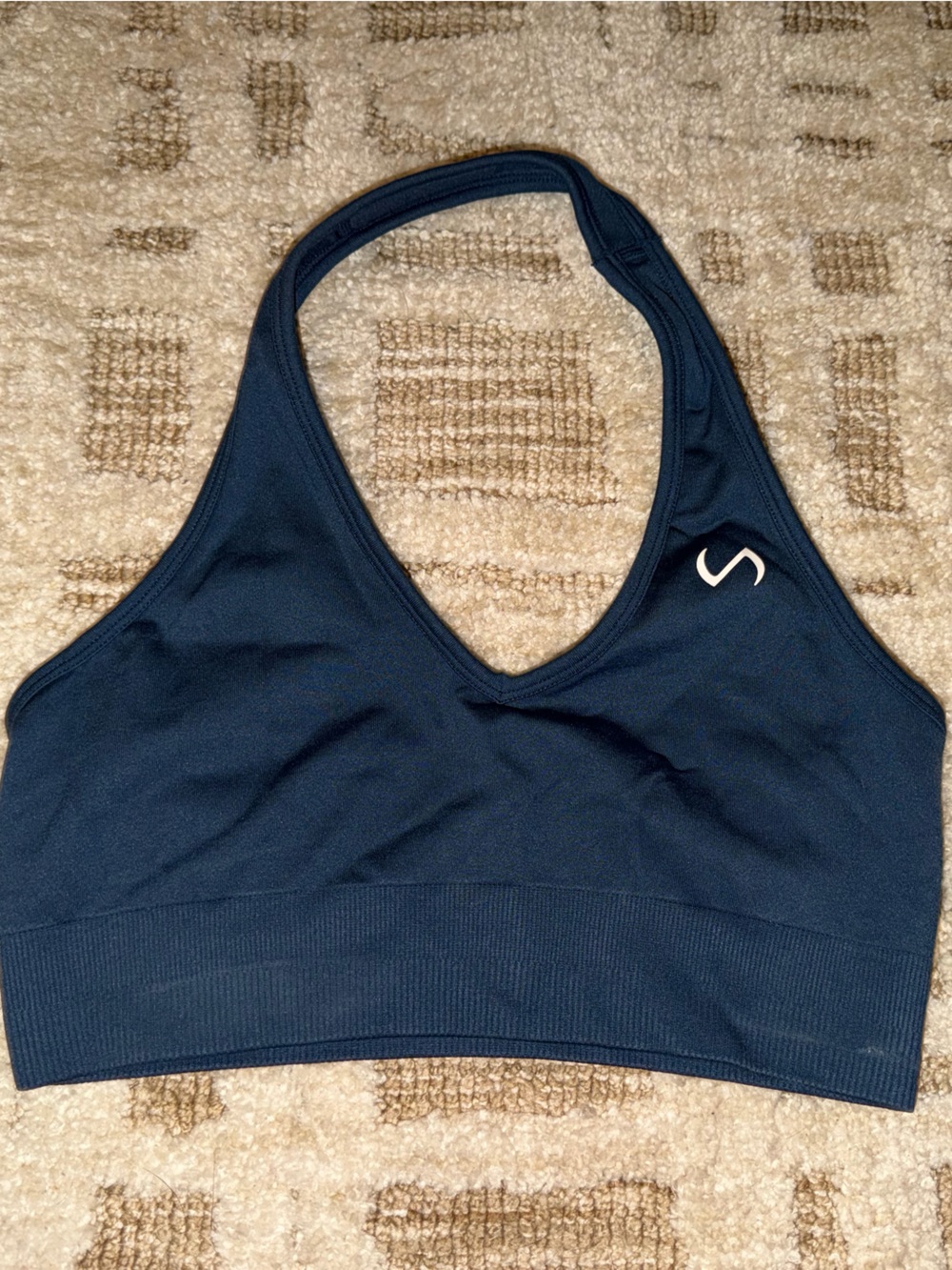 Navy TLF Halter Neck Sports bra